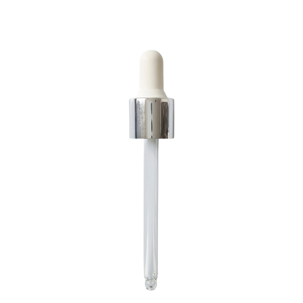Pipeta metalizirana 18/415 ALU/nitril srebrno/bela za MINERVA SLIM 30 ml SW